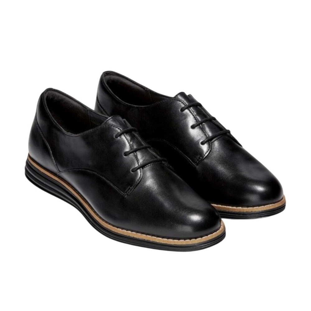 Cole Haan Grand Os Black Leather Oxford Dress Shoes Womens 6.5 B Made in Vietnam